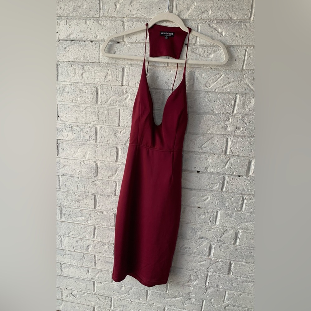 Fashion Nova night maroon dress